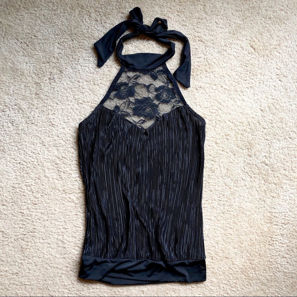 Dressy Black Halter Blouse 🖤✨